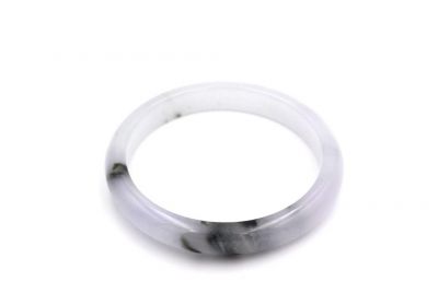 Bracelet en Jade Jonc catégorie A Blanc tacheté Bracelet en Jade Jonc catégorie A Blanc tacheté