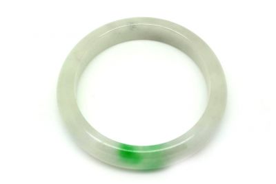 Bracelet en Jade Jonc catégorie B Blanc et Vert 5 85cm Bracelet en Jade Jonc catégorie B Blanc et Vert 5 85cm