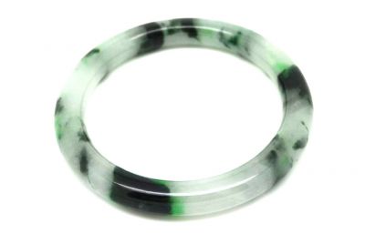 Bracelet en Jade Jonc catégorie B Vert Foncé Transparent 5 7cm
