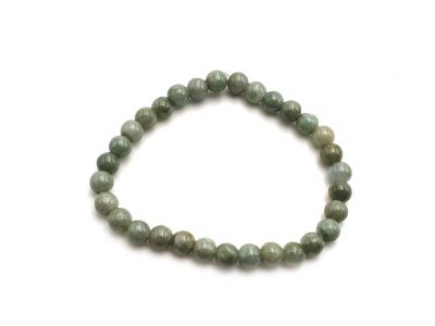 Bracelet en Jade - Perles de jade de 6mm - Vert Clair / Translucide Bracelet en Jade - Perles de jade de 6mm - Vert Clair / Translucide