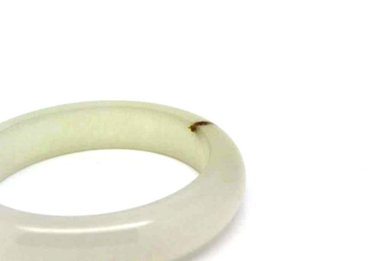 Brazalete de Jade Blanco transparente 5