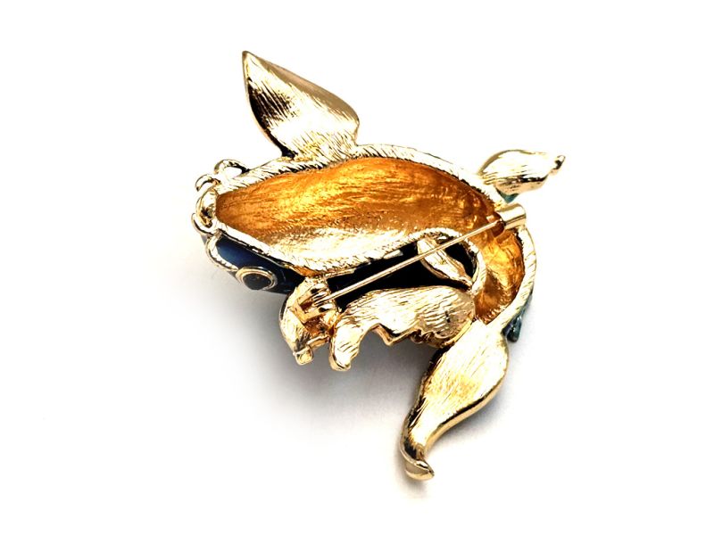 Cliquez sur la vignette pour agrandir et survolez la photo pour zoomer Broche chinoise en émail - Cloisonnée - Poisson symbole d’abondance 3