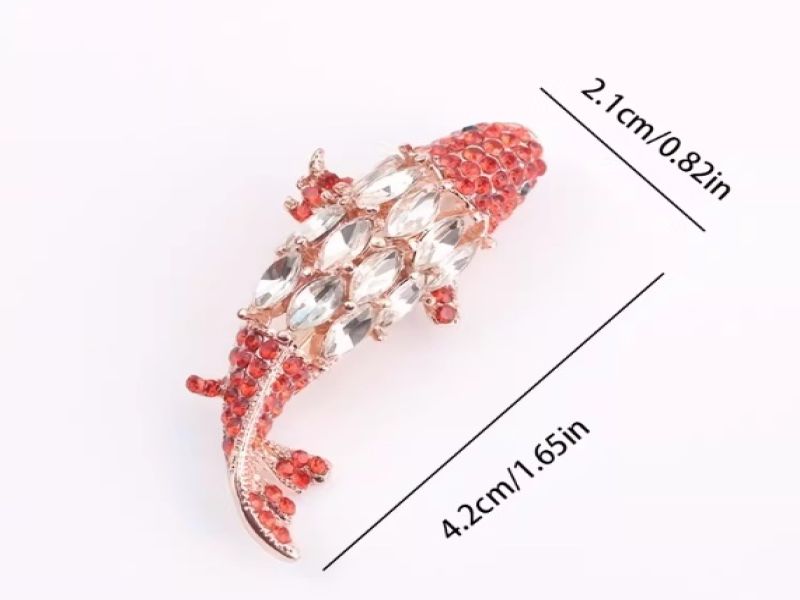 Broche chinoise en émail - Poisson 3