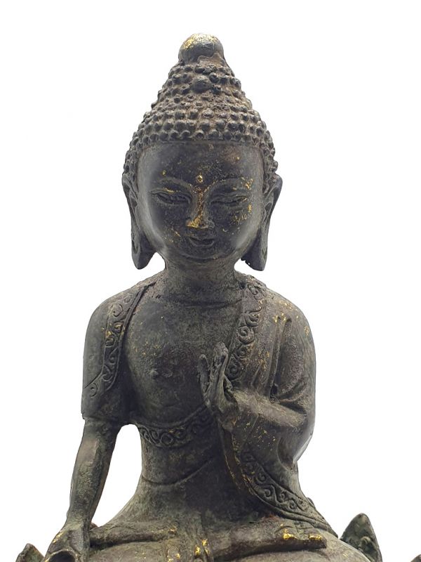 Bronze Statue Buddha on a lotus flower 2