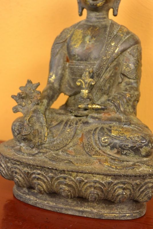 Bronze Statue Kleines Buddha Kambodscha 3