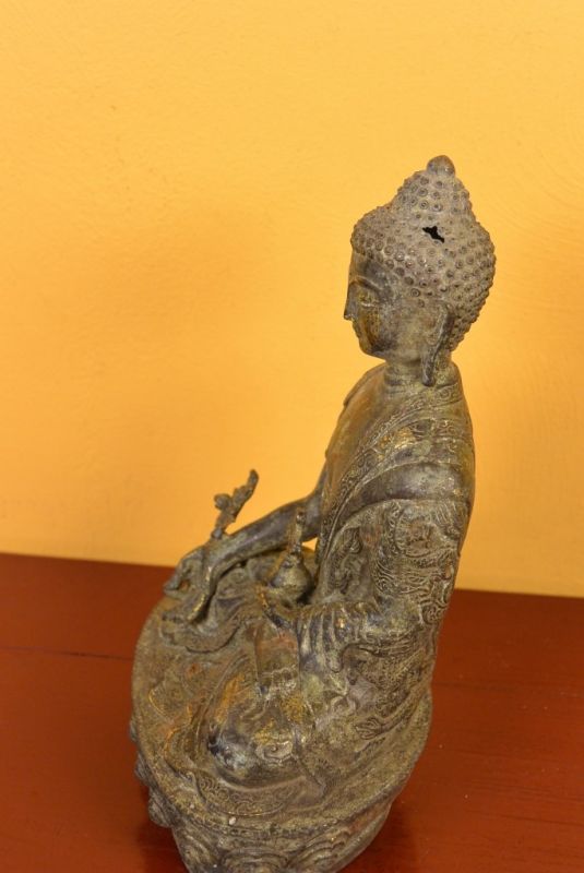 Bronze Statue Kleines Buddha Kambodscha 5