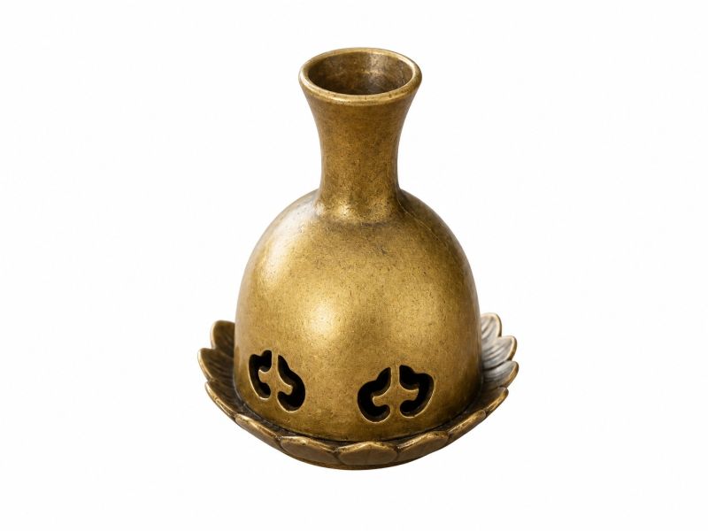 Brûle-encens Chinois - Vase sur Fleur de Lotus