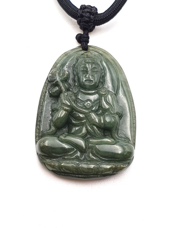 Buddhistischer Anhänger - Echte Jade - Kategorie A - Buddha 2 - Außergewöhnliche grüne Jade 2