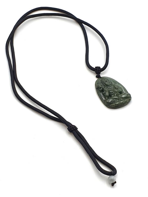 Buddhistischer Anhänger - Echte Jade - Kategorie A - Buddha 2 - Außergewöhnliche grüne Jade 3