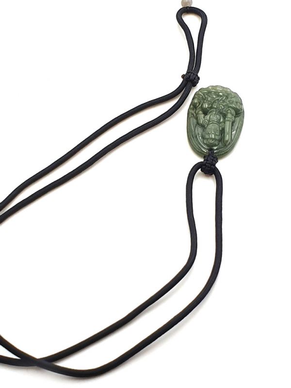 Buddhistischer Anhänger - Echte Jade - Kategorie A - Buddha - Außergewöhnliche grüne Jade 3