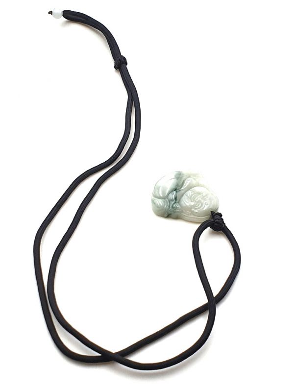 Buddhistischer Anhänger - Echte Jade - Kategorie A - Kleiner Buddha lacht 4