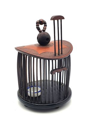 Cage à Grillons chinoise en Bois - Bambou - Ronde