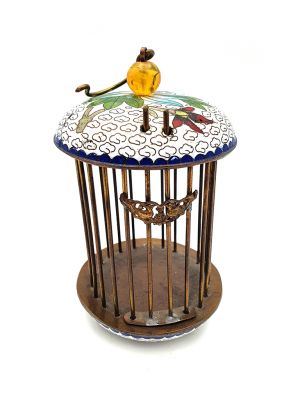 Cage à Grillons en Métal Cloisonné Top Qualité - Blanc Cage à Grillons en Métal Cloisonné Top Qualité - Blanc