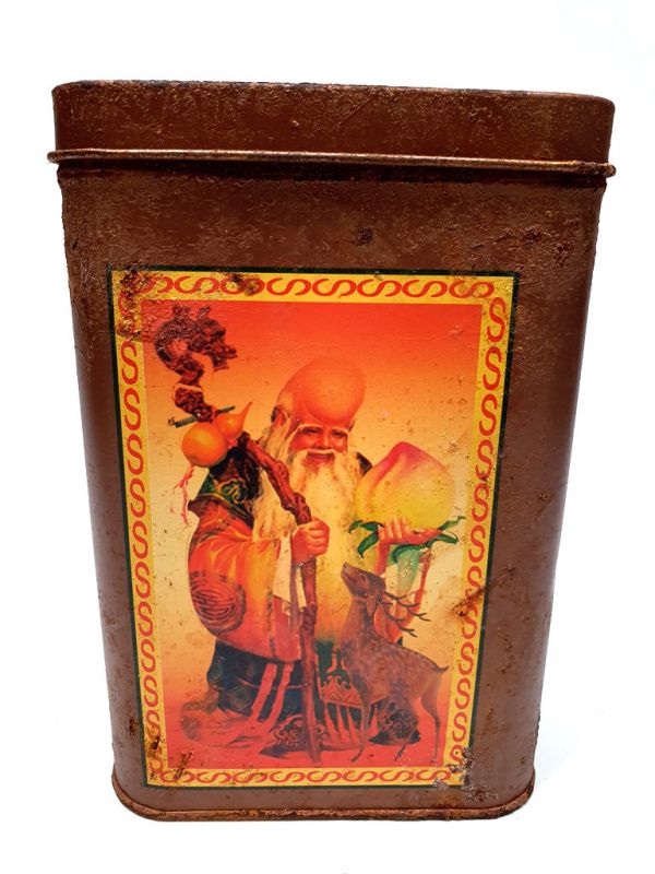 Caja de té chino viejo - Marrón - Mitología china 1