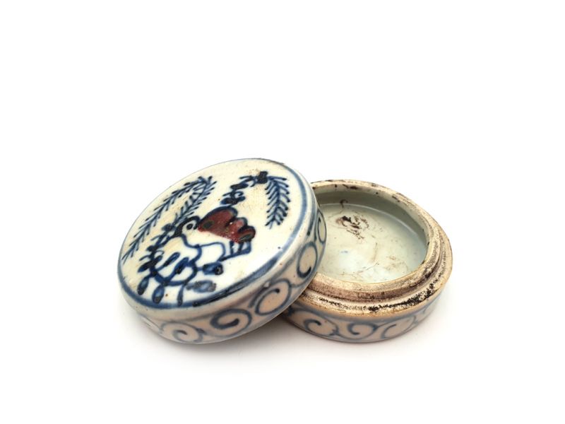 Caja pequeña de porcelana china - Pájaro 4