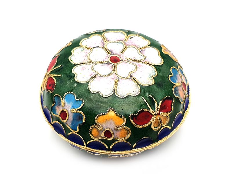 Haga clic en la imagen para ampliar Cajita de cloisonné Azul - Talla Media - Verde 1