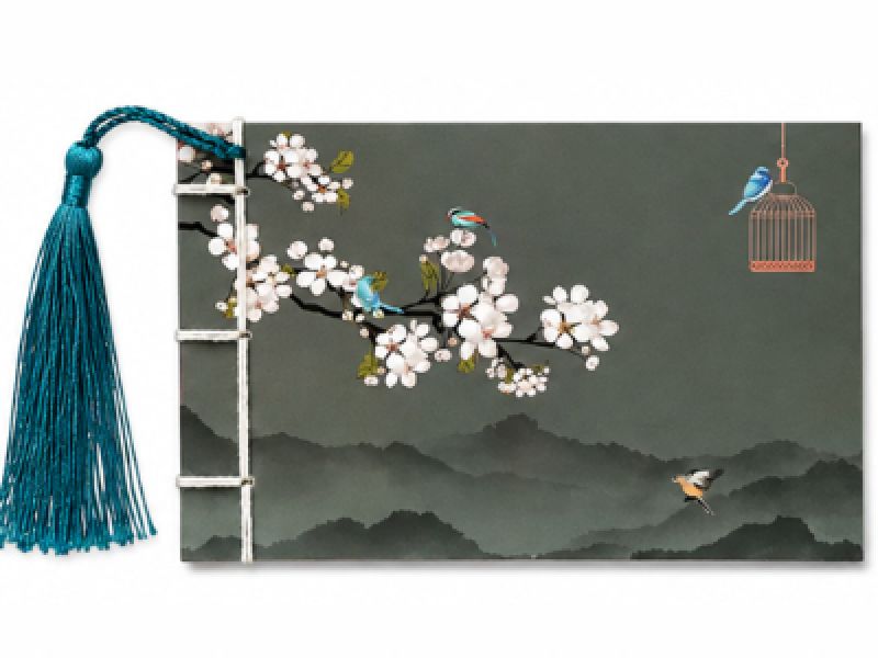 Carnet chinois - Oiseaux et fleurs de prunier
