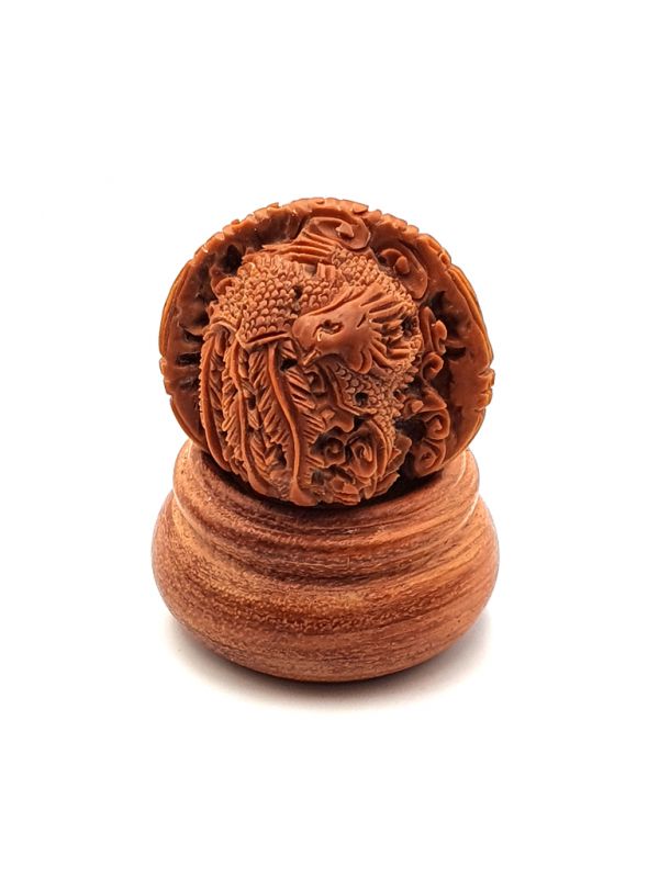 Carved Walnut Holder - Sandalwood 3