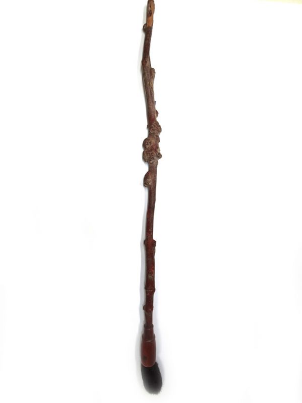Cepillo de madera chino antiguo - Dinastía Qing - Rama de cerezo 1