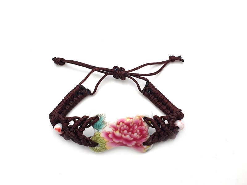 Ceramic jewelry Chinese flower collection - Bracelet - China - Peony 2 3