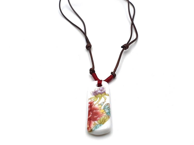 Ceramic jewelry Chinese flower collection - Necklace - China - Chinese flowers 2