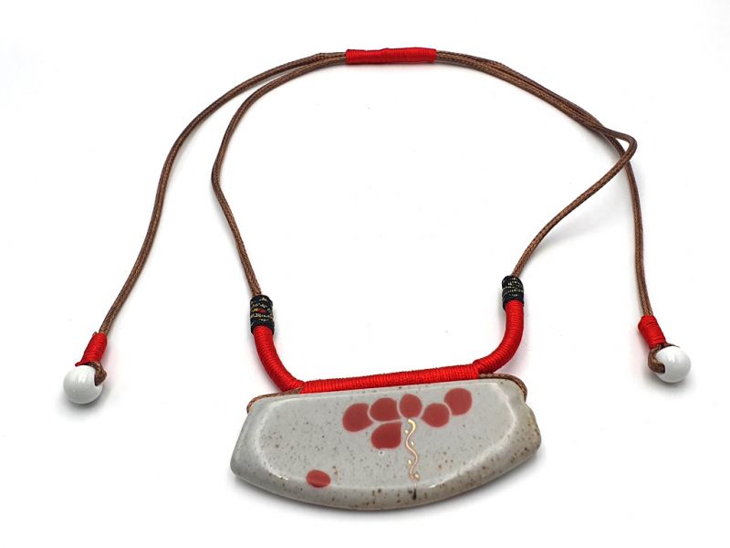 Ceramic jewelry Emperor of Japan Collection - Ceramic necklace - Cherry blossoms 4
