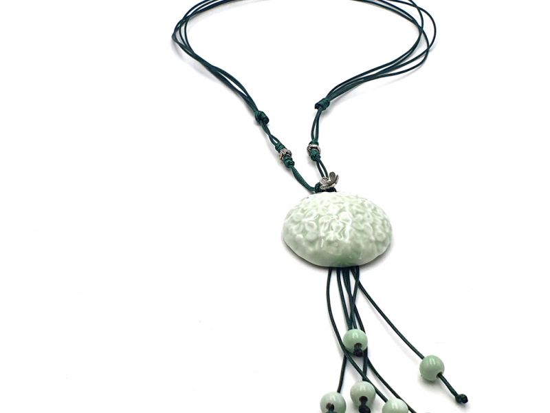 Ceramic jewelry Heaven Collection Necklace Green 2