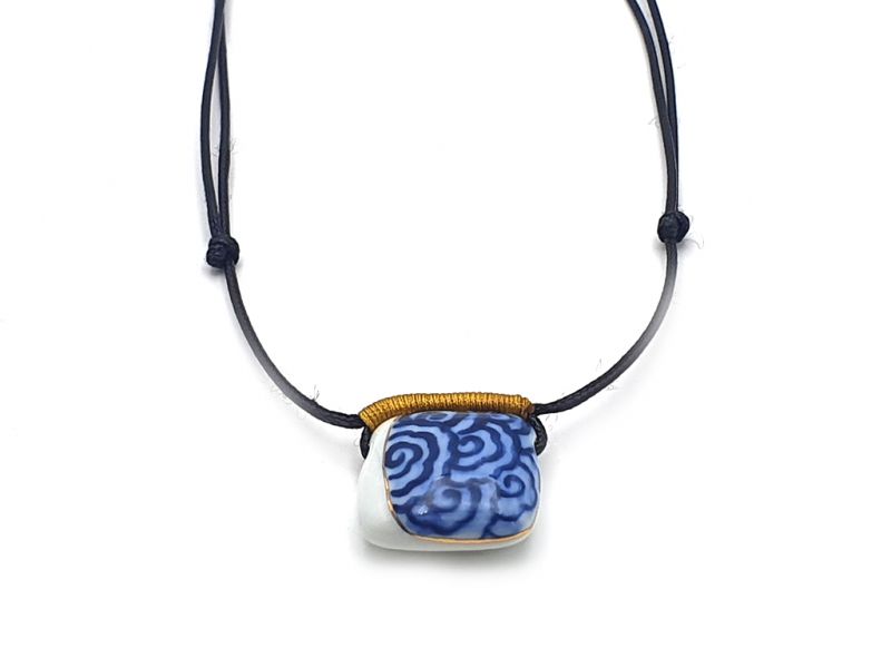 Ceramic jewelry Heaven Collection Necklace Tibetan Cloud - Square 2