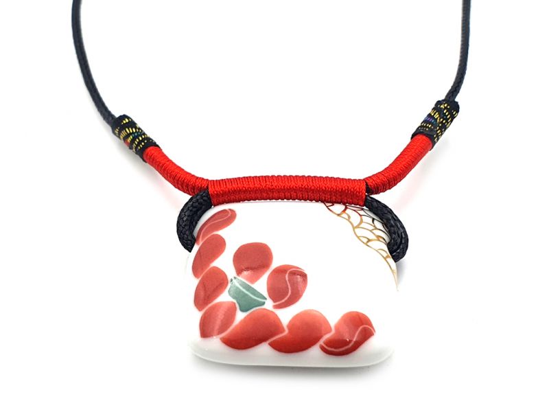 Ceramic Necklace Emperor of Japan Collection - Cherry blossoms 2
