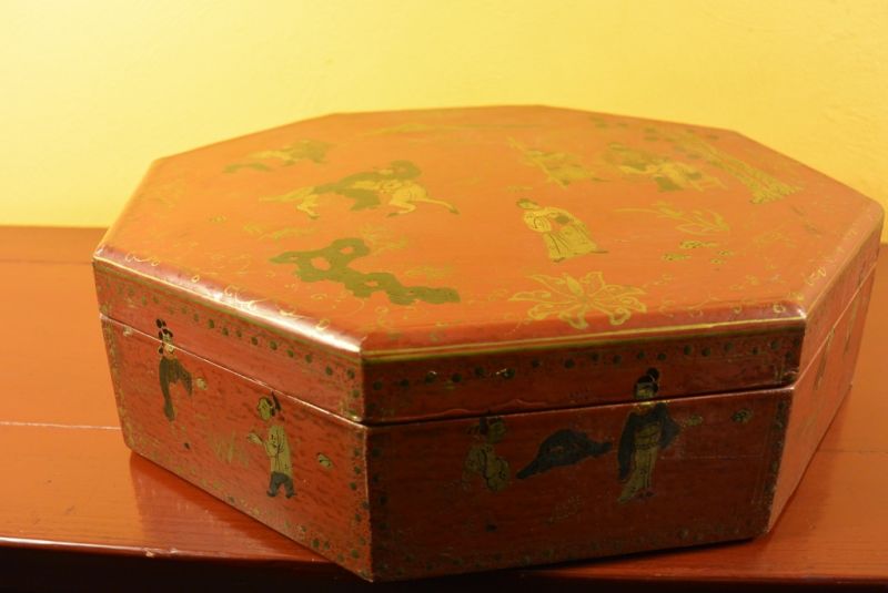 Chinalack-Box Rot und Gold 2 2