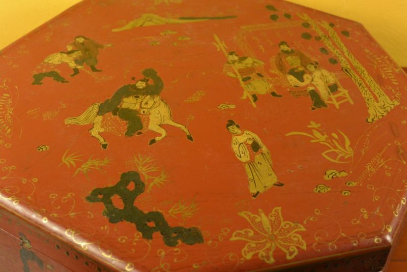 Chinalack-Box Rot und Gold 2 3