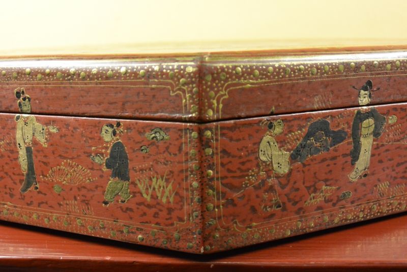 Chinalack-Box Rot und Gold 3