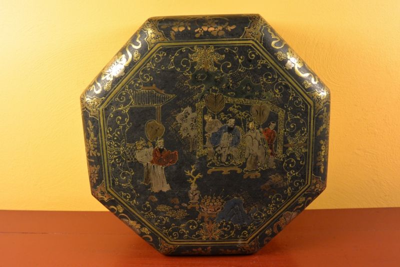 Chinalack-Box Schwarz und Gold 4