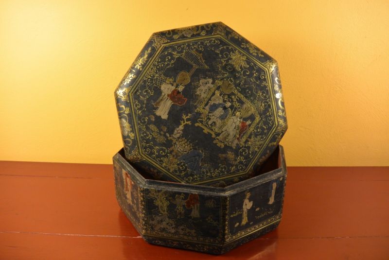 Chinalack-Box Schwarz und Gold 5