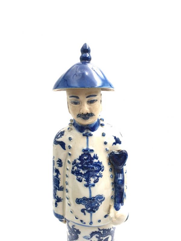 Chinese Adult Mandarin Statue in Porcelain 2