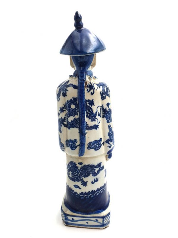 Chinese Adult Mandarin Statue in Porcelain 4