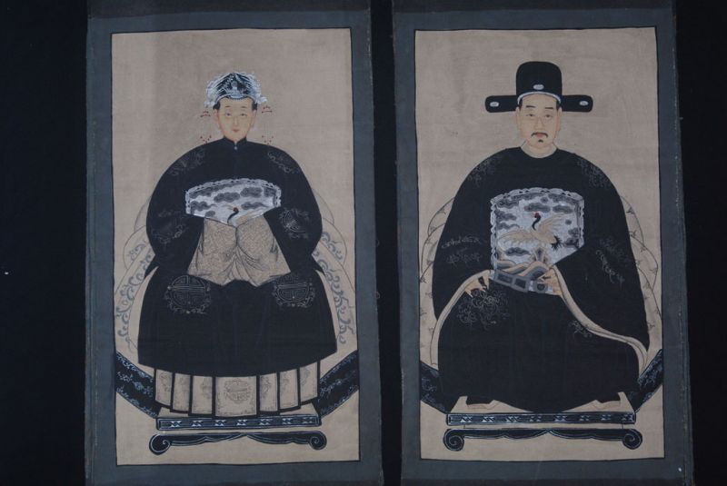Chinese ancestors couple Painting from China Modern 1