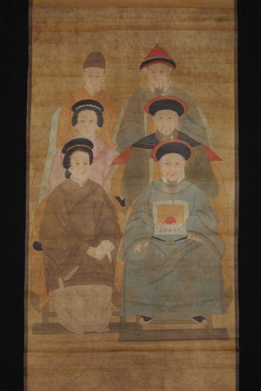 Chinese ancestors painting emperor of china 6 people 1