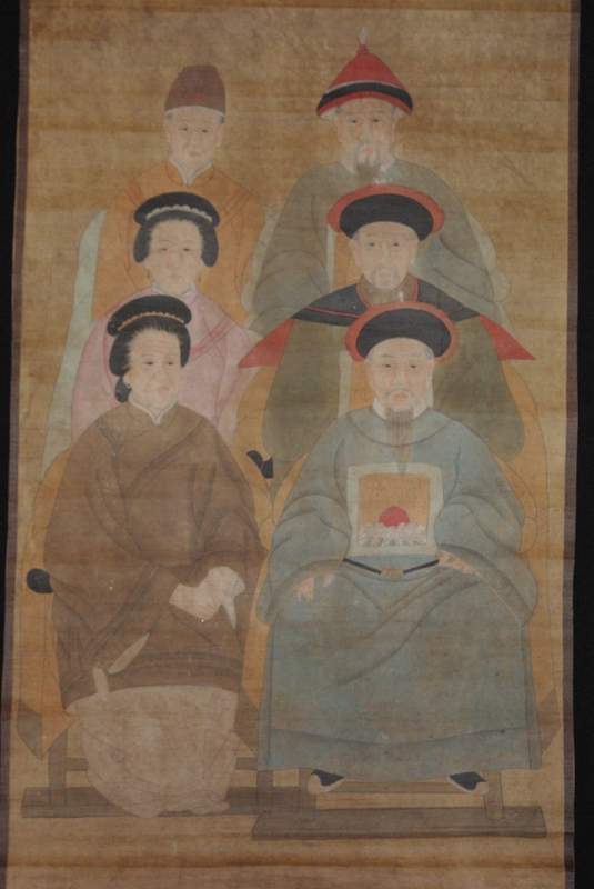 Chinese ancestors painting emperor of china 6 people 2