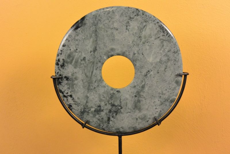 Click thumbnail to enlarge and hover over the picture to zoom Chinese Bi Disk in Jade Stone 1