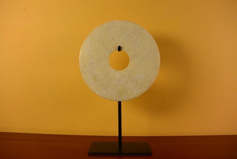 Chinese Bi Disk White Veined Exceptional 3