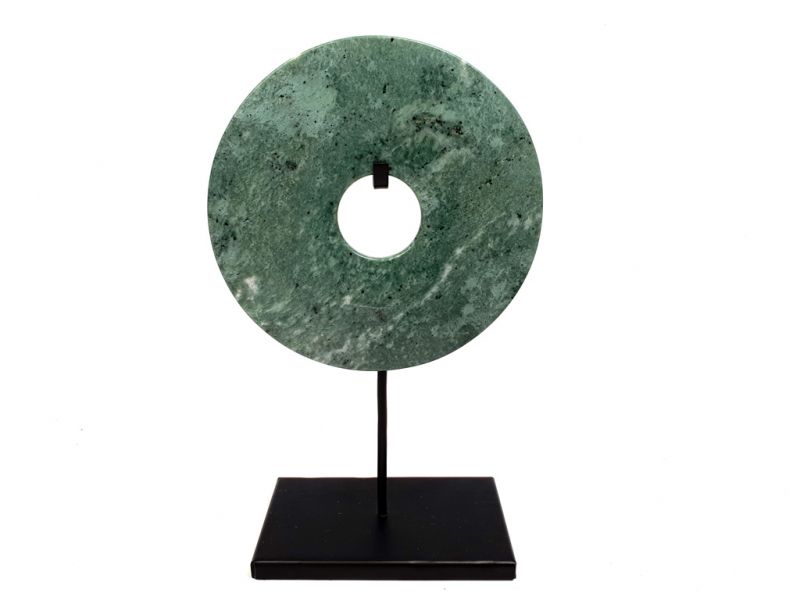 Chinese Bi in Jade 15cm -Green 2