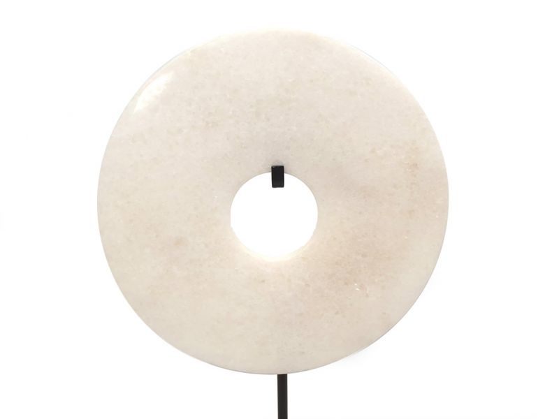 Chinese Bi in Jade 20cm - White 1