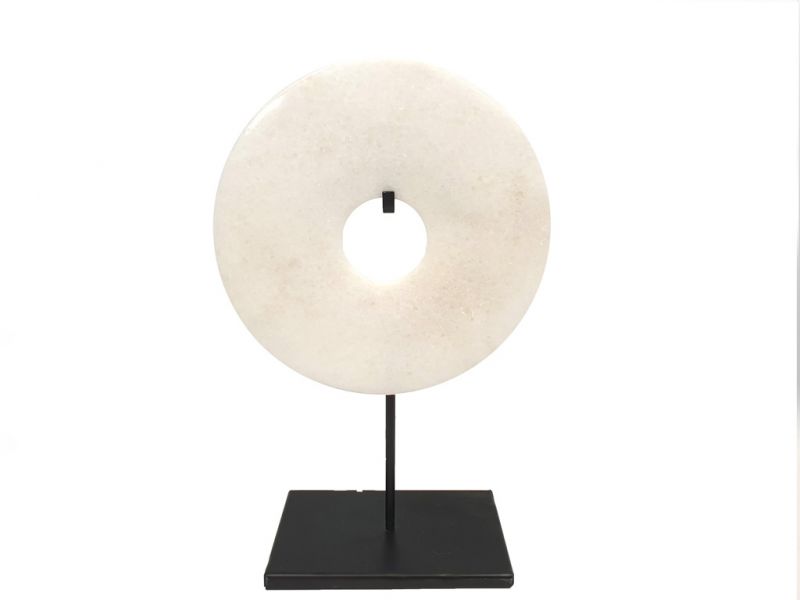 Chinese Bi in Jade 20cm - White 2