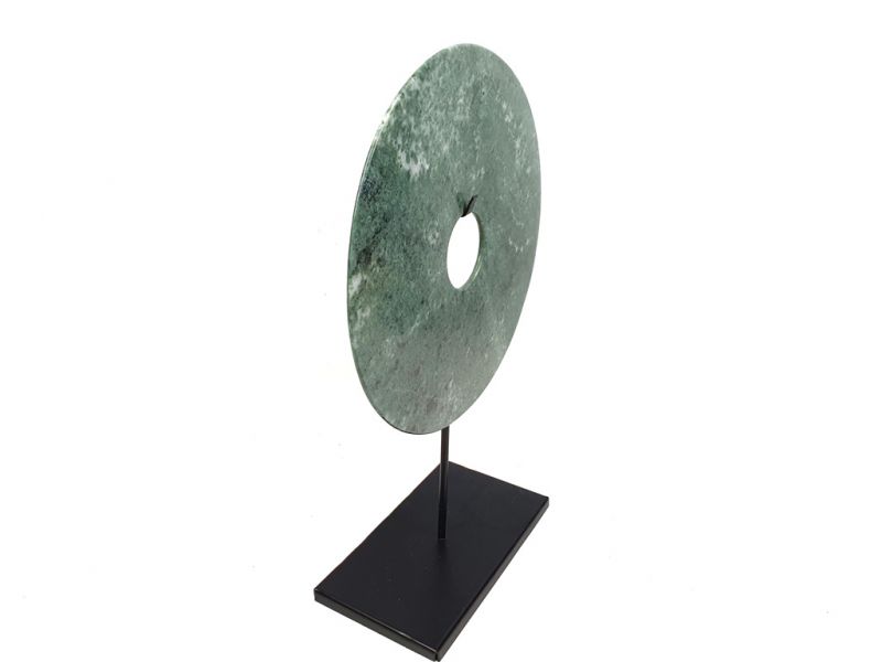 Chinese Bi in Jade 25cm - Green 4