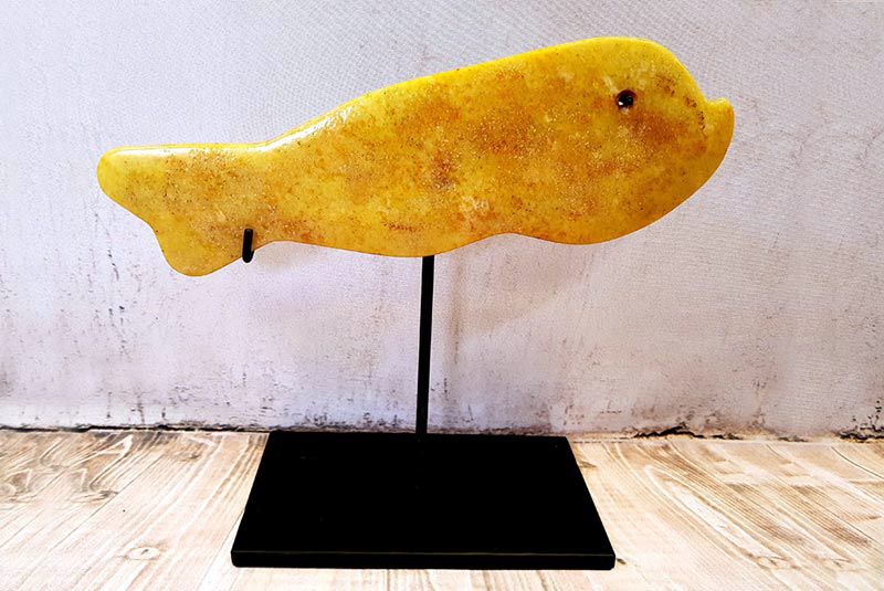 Chinese Bi Stone - Fish - Mount Lushan Stone - Long 1