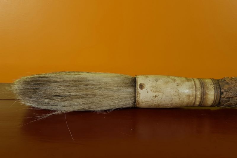 Chinese Bone Brushes - Engraved fish 2