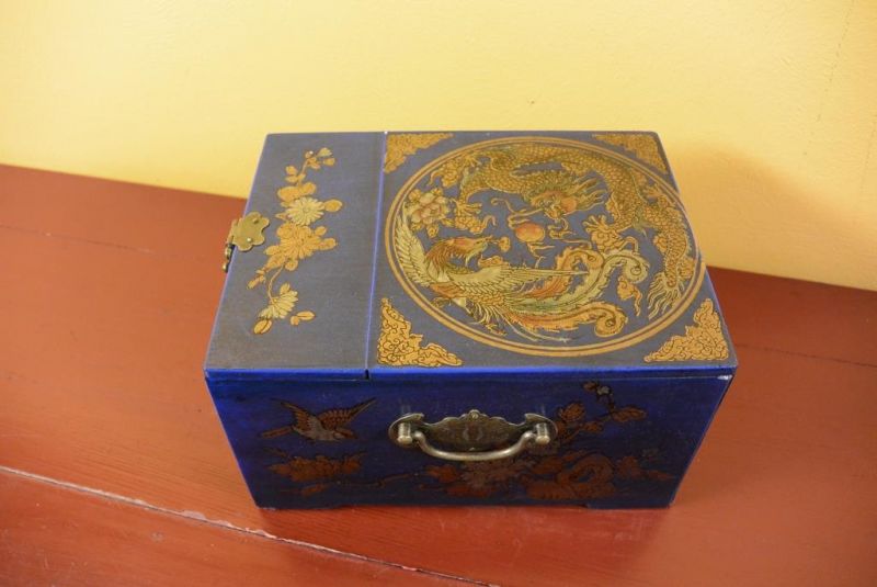 Chinese Box - Dragon and Phoenix - Blue 5