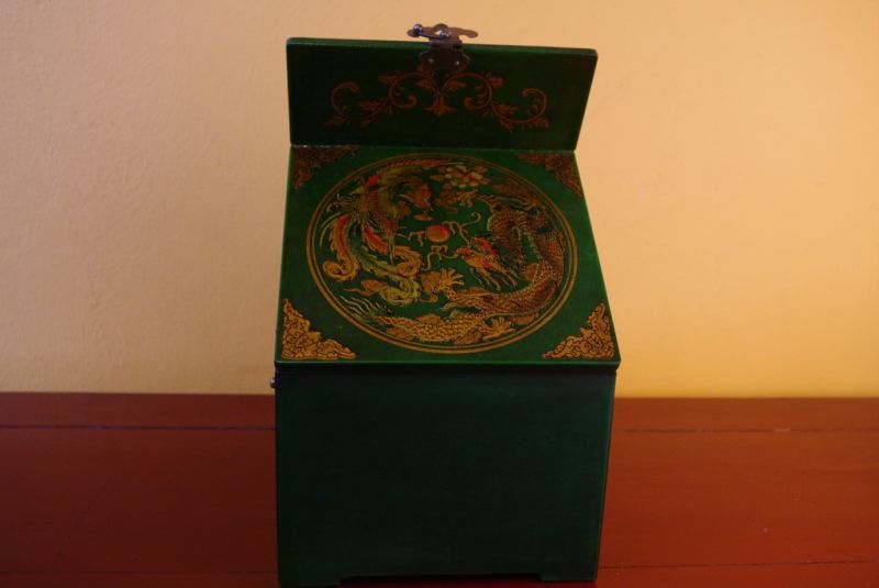 Chinese Box Dragon and Phoenix Green 5