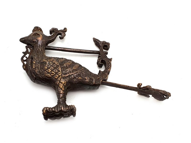 Chinese Brass padlock Bird 1